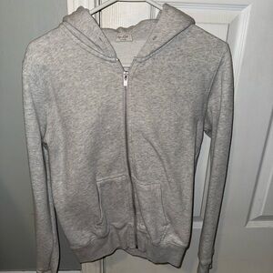 Brandy Melville Gray Zip-Up Hoodie